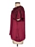 CeCe 100% Polyester Burgundy Short Sleeve Blouse Size L - photo 5
