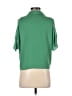 Potter's Pot 100% Polyester Green Short Sleeve Blouse Size S - photo 2