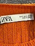 Zara Color Block Orange Turtleneck Sweater Size S - photo 7