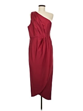open lace back dress Flin Pleated One Shoulder Midi Dress