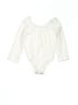 BAILEY'S BLOSSOMS Solid Ivory Long Sleeve Onesie Size 3-6 mo - photo 1