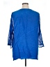 Added Dimension for Catherines 100% Rayon Blue 3/4 Sleeve Blouse Size 1X - photo 2