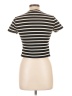 Atelier Stripes Ivory Short Sleeve Turtleneck Size L - photo 2