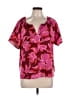 Gilli Pink Short Sleeve Blouse Size L - photo 1