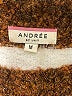 Andree by UNIT Stripes Brown Pullover Sweater Size M - photo 7