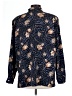 Impressions Animal Print Blue Long Sleeve Button-Down Shirt Size L - photo 2