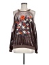 Listicle Floral Brown Pullover Sweater Size M - photo 1
