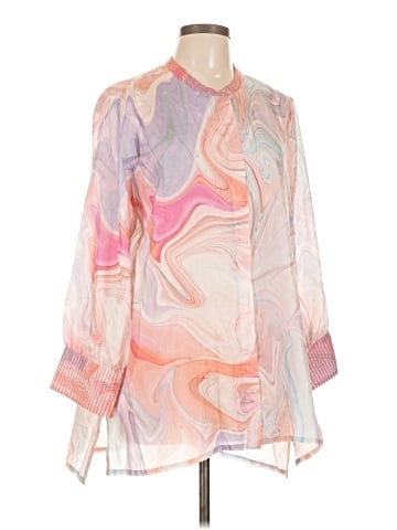Johnny Was 3/4 Sleeve Silk Top (view 1)