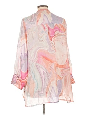 Johnny Was 3/4 Sleeve Silk Top (view 2)