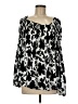 INC International Concepts 100% Polyester Black Long Sleeve Blouse Size M - photo 1