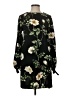 H&M 100% Polyester Floral Black Casual Dress Size 4 - photo 1
