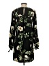 H&M 100% Polyester Floral Black Casual Dress Size 4 - photo 2