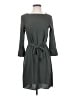 H&M 100% Polyester Solid Gray Casual Dress Size 2 - photo 1
