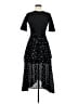 Maje 100% Polyester Stars Black Cocktail Dress Size EU (FR) 40 / US 8 - photo 1