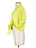 Know One Cares 100% Polyester Green Yellow Short Sleeve Blouse Size S - photo 5