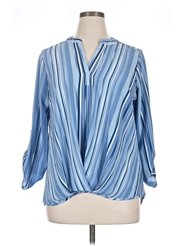 Always Indigo 3/4 Sleeve Blouse (view 1)