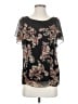 Essentials by Milano 100% Polyester Black Short Sleeve Blouse Size S - photo 1