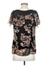 Essentials by Milano 100% Polyester Black Short Sleeve Blouse Size S - photo 2