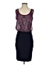 Mango Paisley Purple Cocktail Dress Size XS - photo 1