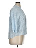 Zara Basic Checkered-gingham Blue 3/4 Sleeve Button-Down Shirt Size XL - photo 4