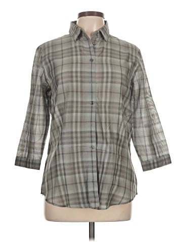 Burberry 3/4 Sleeve Button-Down Shirt (view 1)