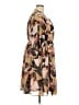 Torrid 100% Polyester Print Brown Casual Dress Size 2X Plus (2) - photo 4