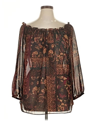 Chaps 3/4 Sleeve Blouse (view 1)