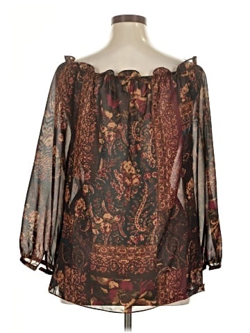 Chaps 3/4 Sleeve Blouse (view 2)