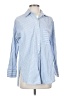 Zara 100% Cotton Stripes Blue Long Sleeve Button-Down Shirt Size XS - photo 1