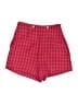 Zara 100% Polyester Checkered-gingham Red Shorts Size XS - photo 1