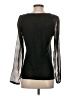 Ruby Ribbon Solid Black Long Sleeve Top Size S - photo 2