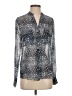BCBGMAXAZRIA Animal Print Silver Long Sleeve Blouse Size XS - photo 1