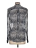 BCBGMAXAZRIA Animal Print Silver Long Sleeve Blouse Size XS - photo 2