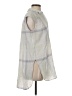 Vince Camuto Plaid Blue Silver Sleeveless Button-Down Shirt Size S - photo 4