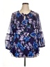 Terra & Sky Purple 3/4 Sleeve Blouse Size 1X - photo 1
