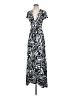 MICHAEL Michael Kors Paisley Silver Black Casual Dress Size 2 - photo 1