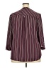 Torrid 100% Polyester Stripes Burgundy 3/4 Sleeve Blouse Size 2X Plus (2) - photo 2