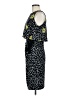 Just... Taylor Print Black Casual Dress Size 8 - photo 5