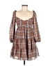 Gianni Bini Plaid Brown Tan Casual Dress Size M (estimated) - photo 1
