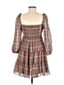 Gianni Bini Plaid Brown Tan Casual Dress Size M (estimated) - photo 2