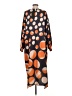 Assorted Brands 100% Polyester Print Orange Casual Dress Size S - photo 2