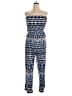 Mlle Gabrielle Print Blue Jumpsuit Size 2X - photo 1