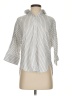 Madewell 100% Cotton Stripes Silver 3/4 Sleeve Button-Down Shirt Size XXS - photo 1