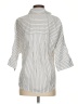 Madewell 100% Cotton Stripes Silver 3/4 Sleeve Button-Down Shirt Size XXS - photo 2