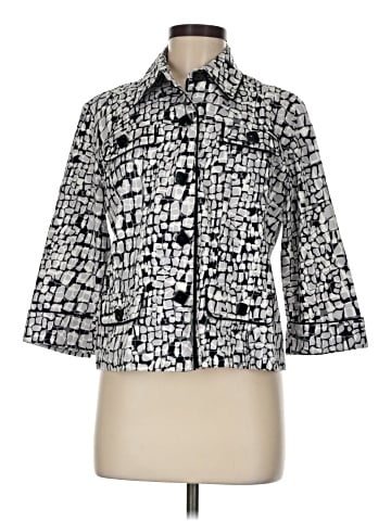 Draper's & Damon's 3/4 Sleeve Button-Down Shirt (view 1)