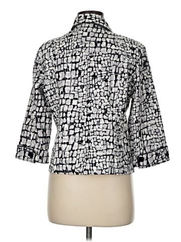 Draper's & Damon's 3/4 Sleeve Button-Down Shirt (view 2)