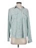 Universal Thread 100% Cotton Houndstooth Teal Long Sleeve Blouse Size S - photo 1