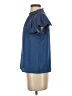 Shein Blue Short Sleeve Blouse Size 4 - photo 5