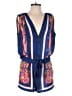 BCBGMAXAZRIA 100% Polyester Paisley Blue Romper Size 2 - photo 1