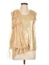Ryu 100% Polyester Gold Sleeveless Blouse Size L - photo 1